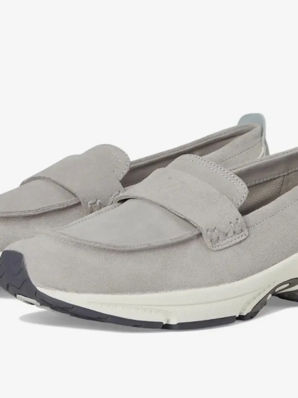 Vionic Light Gray Suede Walk Roam Loafer Sz 9 Nwot